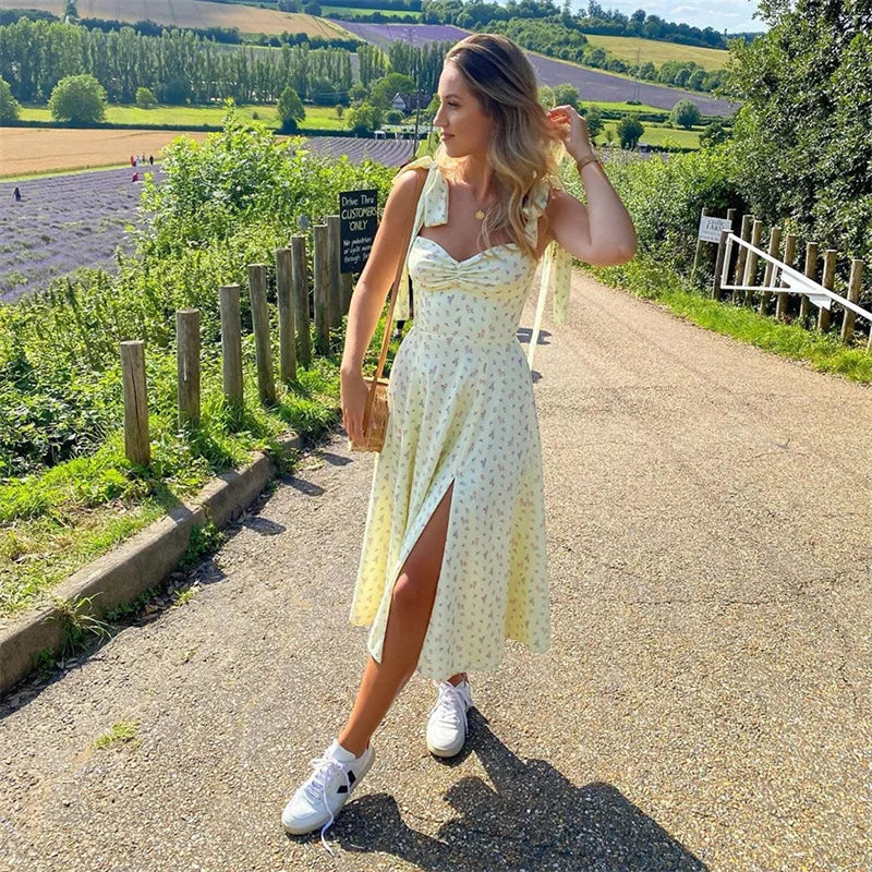 Sonia - Elegantiška gėlių suknelė