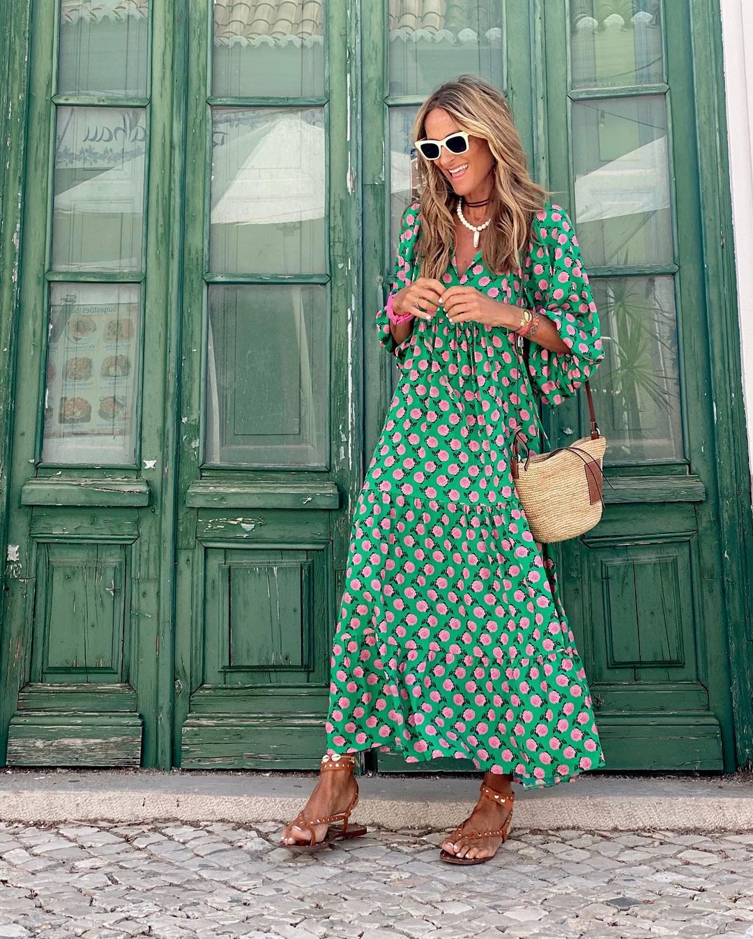 Sylvie - Ilga Boho Stiliaus Suknelė