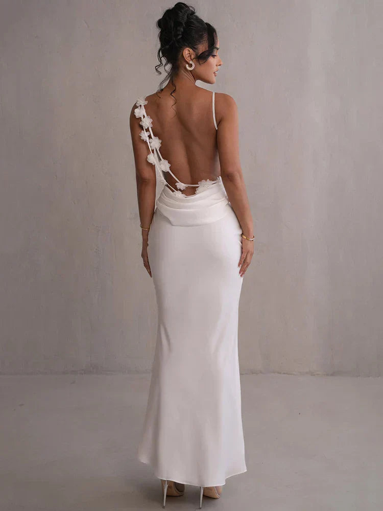 Romina™ | Maxi Gėlėta Suknelė Be Pečių